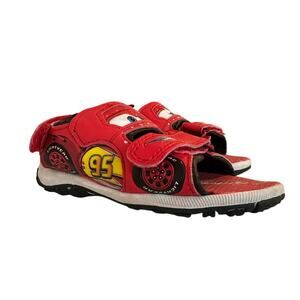 Disney Pixar Cars Red Lightning McQueen Toddler Sandals, Size 8